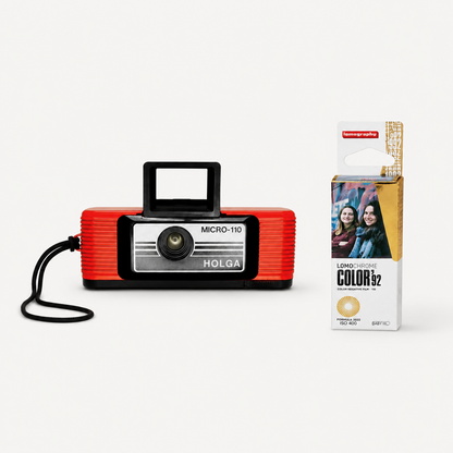 Holga Micro 110 Film Camera + Lomography Color 92 400 110 Film Set