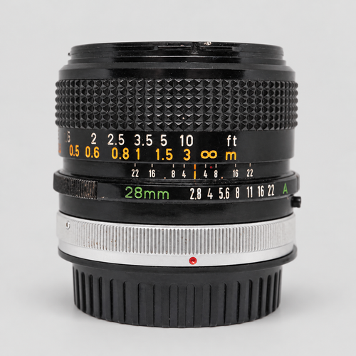 Canon FD 28mm f/2.8 S.C. Lens 側面刻度