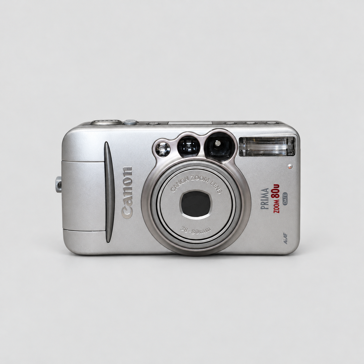 Canon Prima Zoom 80u Date 銀色菲林相機 正面