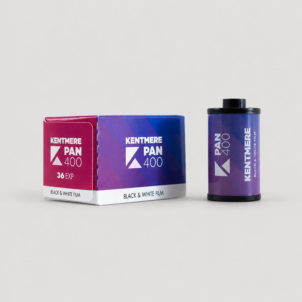 Kentmere Pan 400 35mm 菲林淺灰背景產品封面