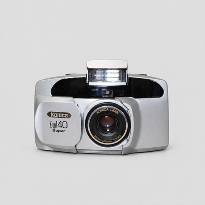 Konica Z-up 140 Super 銀色菲林相機 開蓋正面